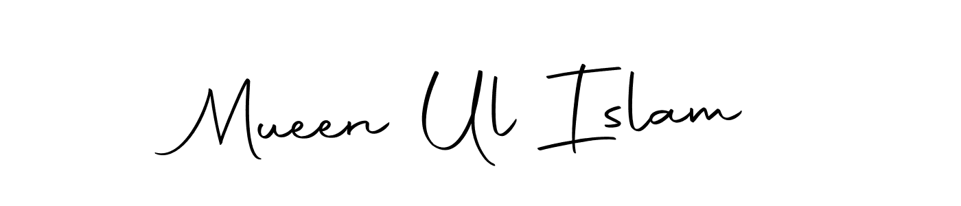 How to make Mueen Ul Islam name signature. Use Autography-DOLnW style for creating short signs online. This is the latest handwritten sign. Mueen Ul Islam signature style 10 images and pictures png