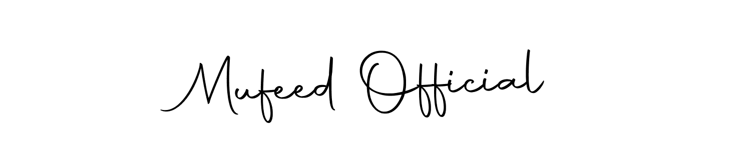 Also we have Mufeed Official name is the best signature style. Create professional handwritten signature collection using Autography-DOLnW autograph style. Mufeed Official signature style 10 images and pictures png