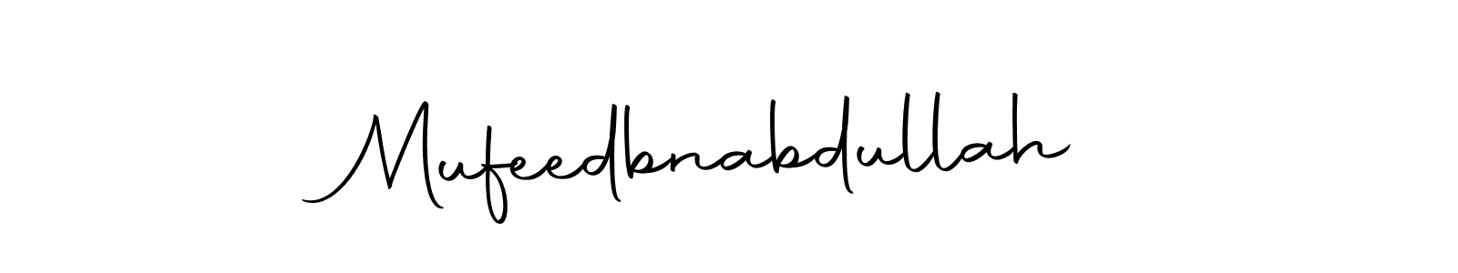 Create a beautiful signature design for name Mufeedbnabdullah. With this signature (Autography-DOLnW) fonts, you can make a handwritten signature for free. Mufeedbnabdullah signature style 10 images and pictures png