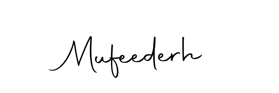 Create a beautiful signature design for name Mufeederh. With this signature (Autography-DOLnW) fonts, you can make a handwritten signature for free. Mufeederh signature style 10 images and pictures png