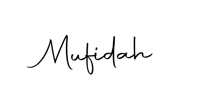 Use a signature maker to create a handwritten signature online. With this signature software, you can design (Autography-DOLnW) your own signature for name Mufidah. Mufidah signature style 10 images and pictures png