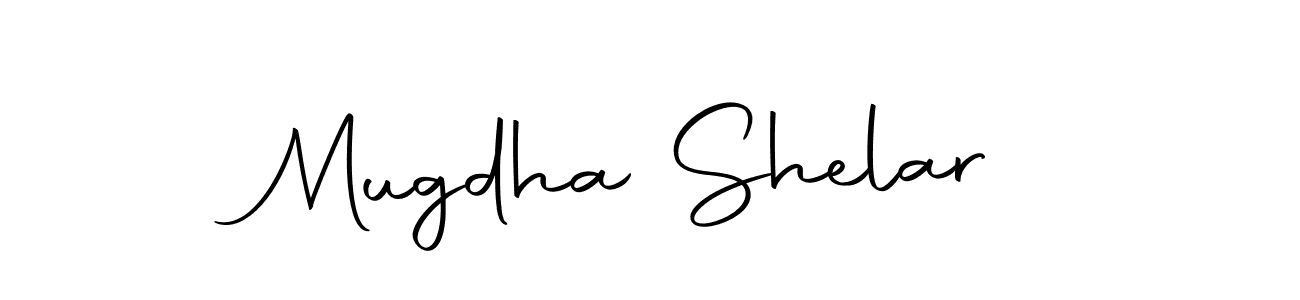 How to make Mugdha Shelar name signature. Use Autography-DOLnW style for creating short signs online. This is the latest handwritten sign. Mugdha Shelar signature style 10 images and pictures png