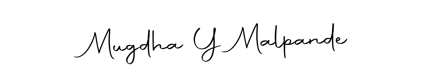 Also we have Mugdha Y Malpande name is the best signature style. Create professional handwritten signature collection using Autography-DOLnW autograph style. Mugdha Y Malpande signature style 10 images and pictures png
