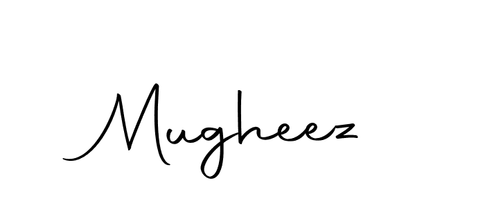 How to make Mugheez signature? Autography-DOLnW is a professional autograph style. Create handwritten signature for Mugheez name. Mugheez signature style 10 images and pictures png