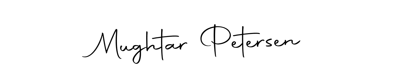 Make a beautiful signature design for name Mughtar Petersen. With this signature (Autography-DOLnW) style, you can create a handwritten signature for free. Mughtar Petersen signature style 10 images and pictures png