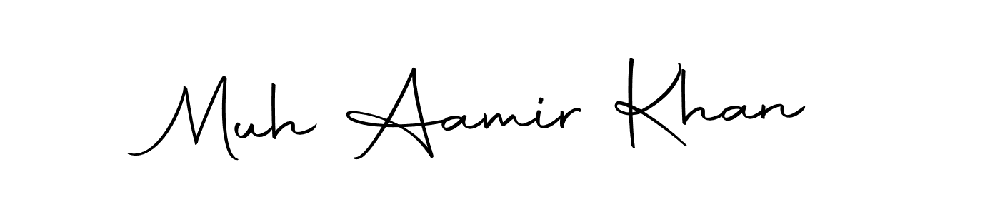 The best way (Autography-DOLnW) to make a short signature is to pick only two or three words in your name. The name Muh Aamir Khan include a total of six letters. For converting this name. Muh Aamir Khan signature style 10 images and pictures png