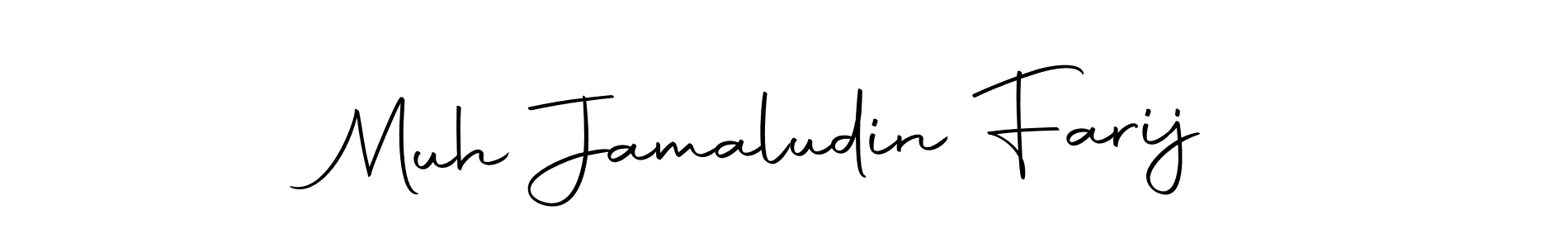 Design your own signature with our free online signature maker. With this signature software, you can create a handwritten (Autography-DOLnW) signature for name Muh Jamaludin Farij. Muh Jamaludin Farij signature style 10 images and pictures png