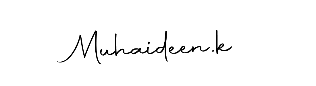 How to make Muhaideen.k signature? Autography-DOLnW is a professional autograph style. Create handwritten signature for Muhaideen.k name. Muhaideen.k signature style 10 images and pictures png