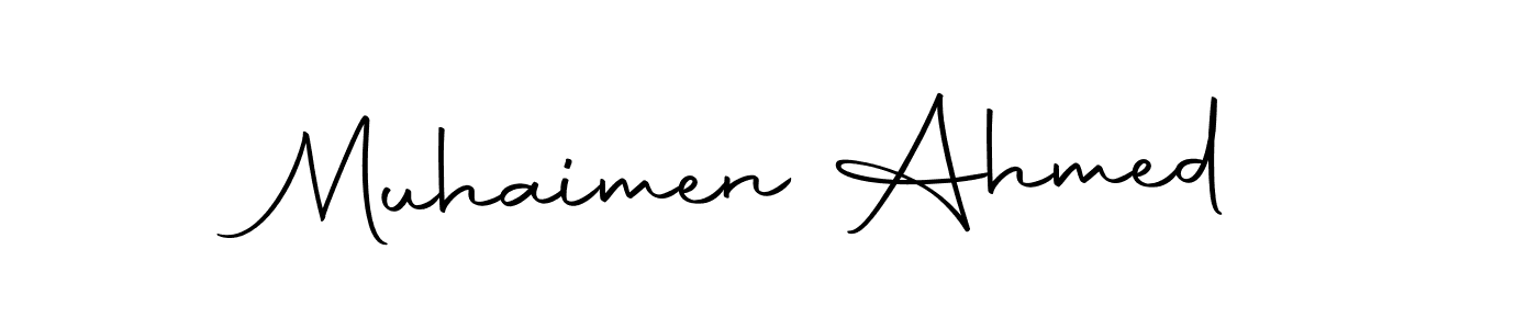 Make a beautiful signature design for name Muhaimen Ahmed. With this signature (Autography-DOLnW) style, you can create a handwritten signature for free. Muhaimen Ahmed signature style 10 images and pictures png