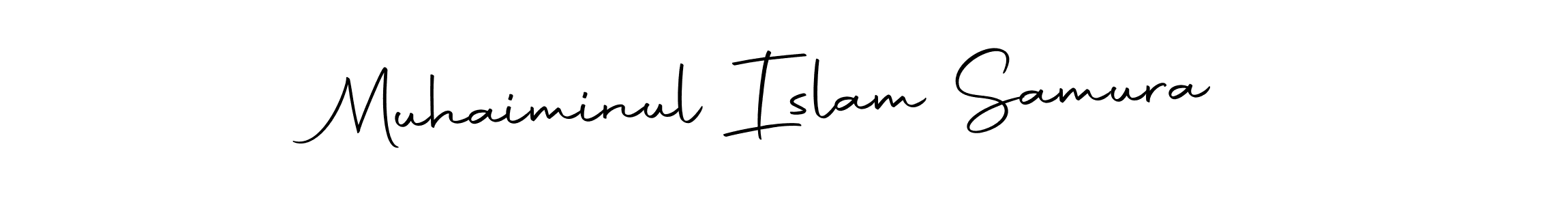 Create a beautiful signature design for name Muhaiminul Islam Samura. With this signature (Autography-DOLnW) fonts, you can make a handwritten signature for free. Muhaiminul Islam Samura signature style 10 images and pictures png