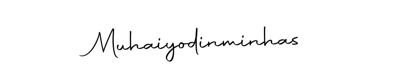 Design your own signature with our free online signature maker. With this signature software, you can create a handwritten (Autography-DOLnW) signature for name Muhaiyodinminhas. Muhaiyodinminhas signature style 10 images and pictures png