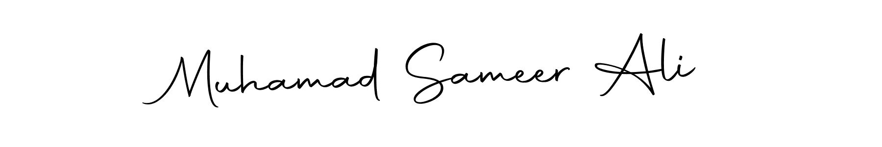 How to make Muhamad Sameer Ali name signature. Use Autography-DOLnW style for creating short signs online. This is the latest handwritten sign. Muhamad Sameer Ali signature style 10 images and pictures png