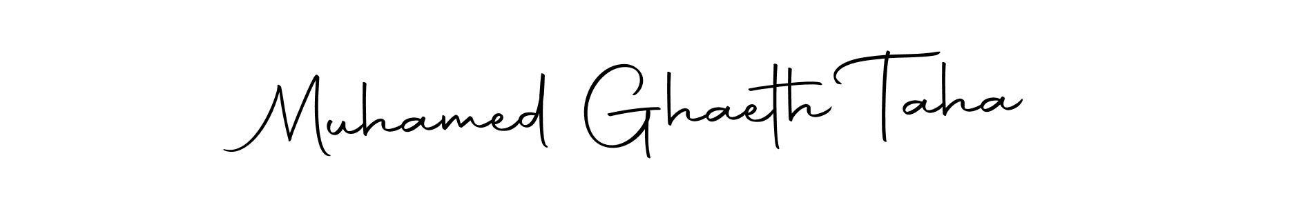 Design your own signature with our free online signature maker. With this signature software, you can create a handwritten (Autography-DOLnW) signature for name Muhamed Ghaeth Taha. Muhamed Ghaeth Taha signature style 10 images and pictures png