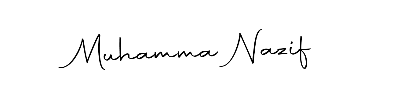 Design your own signature with our free online signature maker. With this signature software, you can create a handwritten (Autography-DOLnW) signature for name Muhamma Nazif. Muhamma Nazif signature style 10 images and pictures png