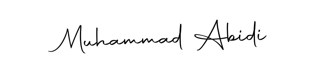How to make Muhammad Abidi name signature. Use Autography-DOLnW style for creating short signs online. This is the latest handwritten sign. Muhammad Abidi signature style 10 images and pictures png