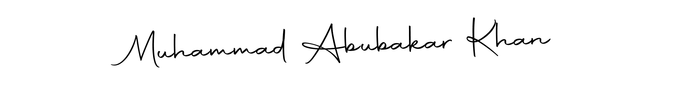 Create a beautiful signature design for name Muhammad Abubakar Khan. With this signature (Autography-DOLnW) fonts, you can make a handwritten signature for free. Muhammad Abubakar Khan signature style 10 images and pictures png