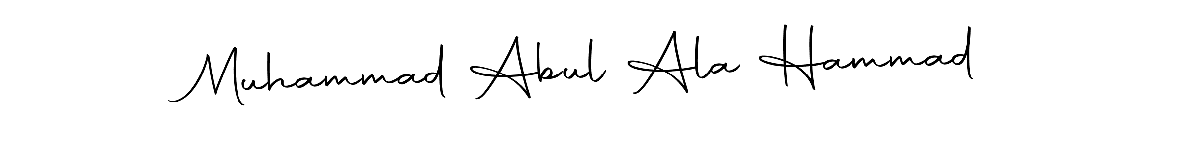 How to make Muhammad Abul Ala Hammad name signature. Use Autography-DOLnW style for creating short signs online. This is the latest handwritten sign. Muhammad Abul Ala Hammad signature style 10 images and pictures png