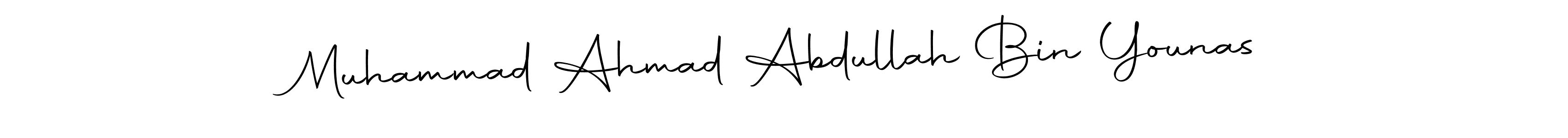 Make a beautiful signature design for name Muhammad Ahmad Abdullah Bin Younas. With this signature (Autography-DOLnW) style, you can create a handwritten signature for free. Muhammad Ahmad Abdullah Bin Younas signature style 10 images and pictures png