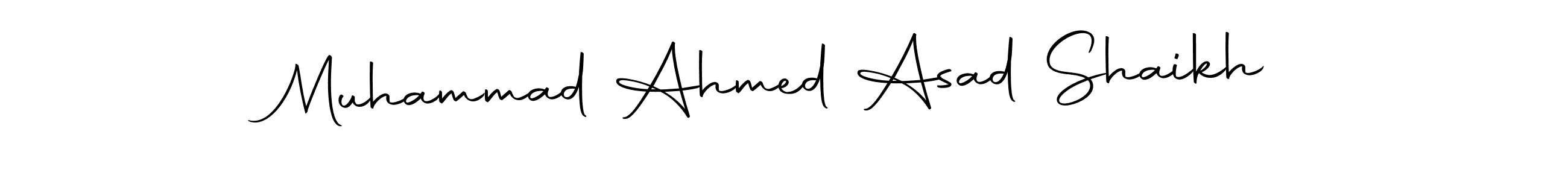 Use a signature maker to create a handwritten signature online. With this signature software, you can design (Autography-DOLnW) your own signature for name Muhammad Ahmed Asad Shaikh. Muhammad Ahmed Asad Shaikh signature style 10 images and pictures png