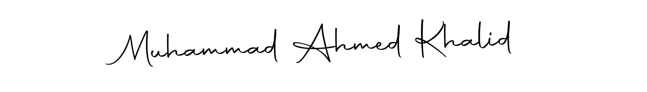 Create a beautiful signature design for name Muhammad Ahmed Khalid. With this signature (Autography-DOLnW) fonts, you can make a handwritten signature for free. Muhammad Ahmed Khalid signature style 10 images and pictures png