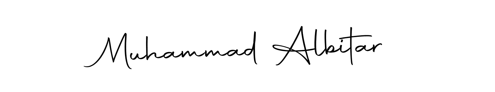 Design your own signature with our free online signature maker. With this signature software, you can create a handwritten (Autography-DOLnW) signature for name Muhammad Albitar. Muhammad Albitar signature style 10 images and pictures png