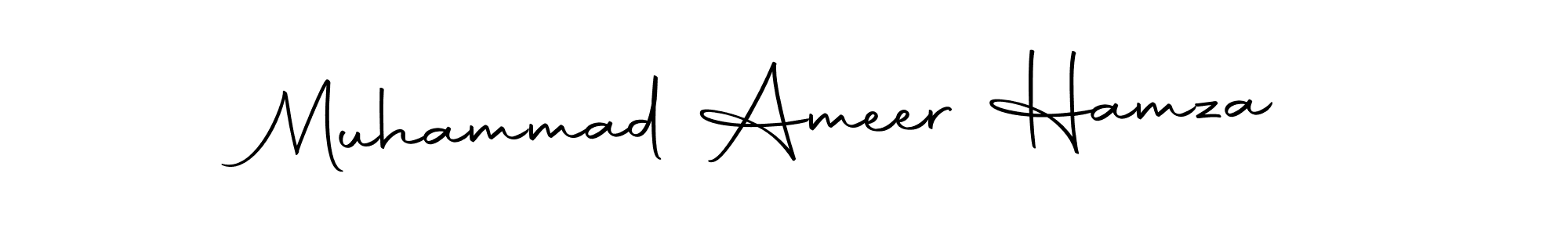 How to make Muhammad Ameer Hamza name signature. Use Autography-DOLnW style for creating short signs online. This is the latest handwritten sign. Muhammad Ameer Hamza signature style 10 images and pictures png