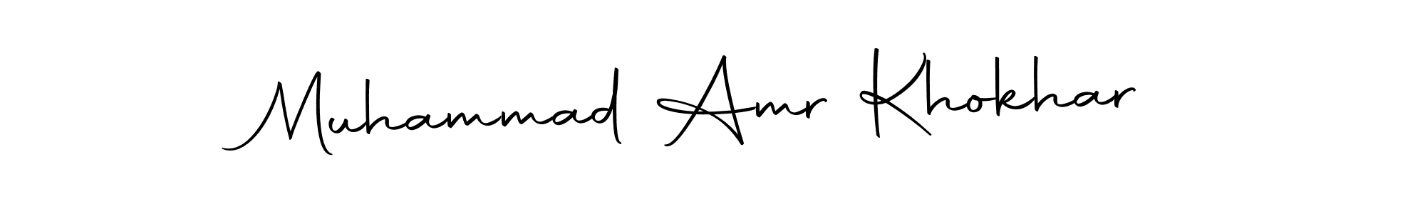 Design your own signature with our free online signature maker. With this signature software, you can create a handwritten (Autography-DOLnW) signature for name Muhammad Amr Khokhar. Muhammad Amr Khokhar signature style 10 images and pictures png