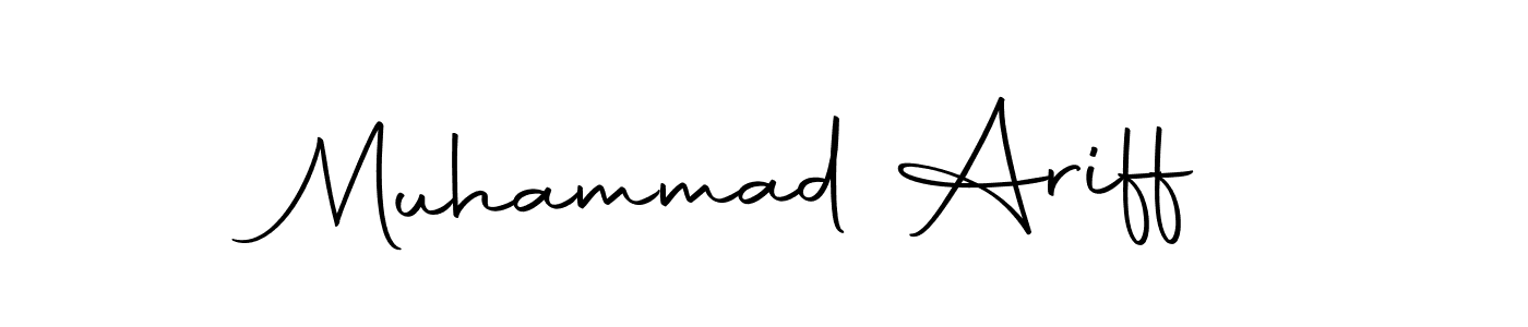 Create a beautiful signature design for name Muhammad Ariff. With this signature (Autography-DOLnW) fonts, you can make a handwritten signature for free. Muhammad Ariff signature style 10 images and pictures png