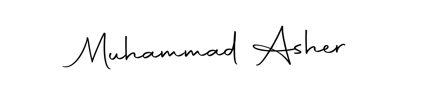 How to make Muhammad Asher name signature. Use Autography-DOLnW style for creating short signs online. This is the latest handwritten sign. Muhammad Asher signature style 10 images and pictures png