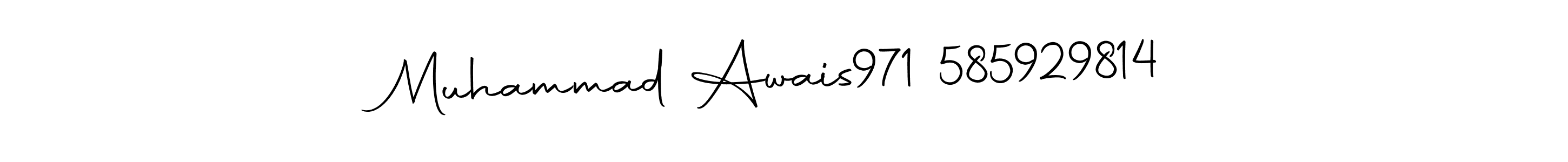 This is the best signature style for the Muhammad Awais  971 585929814 name. Also you like these signature font (Autography-DOLnW). Mix name signature. Muhammad Awais  971 585929814 signature style 10 images and pictures png