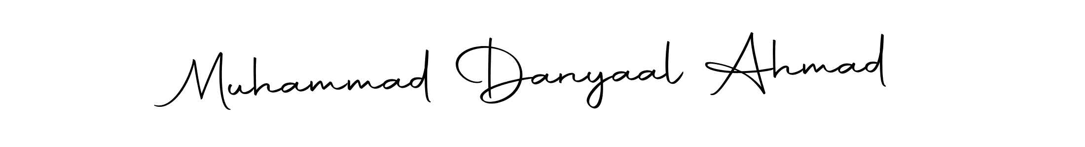 Create a beautiful signature design for name Muhammad Danyaal Ahmad. With this signature (Autography-DOLnW) fonts, you can make a handwritten signature for free. Muhammad Danyaal Ahmad signature style 10 images and pictures png