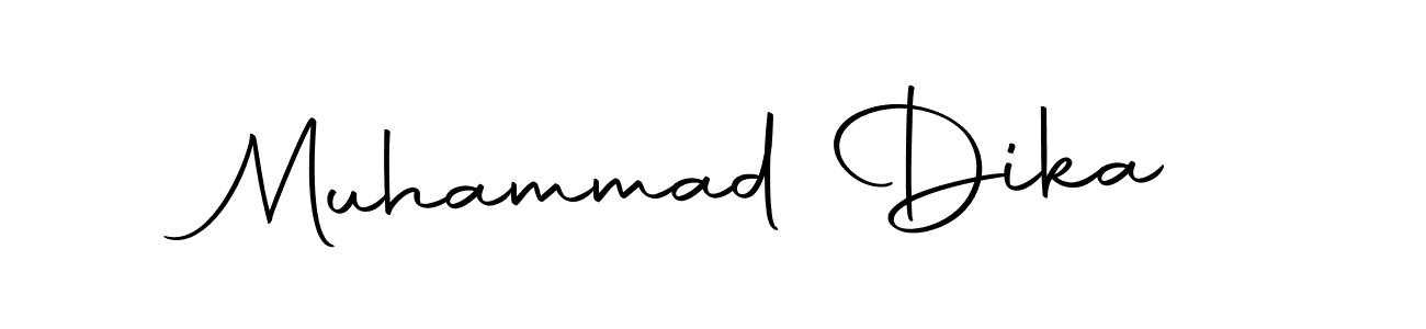 How to make Muhammad Dika name signature. Use Autography-DOLnW style for creating short signs online. This is the latest handwritten sign. Muhammad Dika signature style 10 images and pictures png
