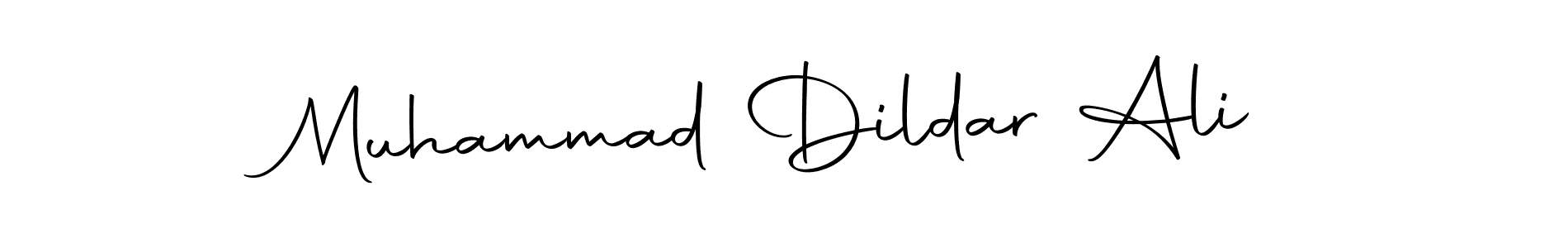 How to make Muhammad Dildar Ali name signature. Use Autography-DOLnW style for creating short signs online. This is the latest handwritten sign. Muhammad Dildar Ali signature style 10 images and pictures png