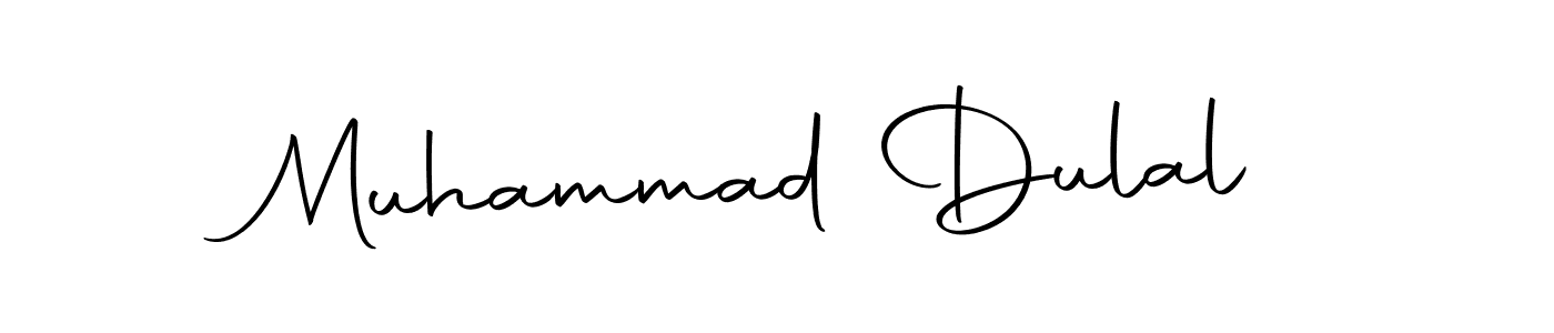 How to make Muhammad Dulal name signature. Use Autography-DOLnW style for creating short signs online. This is the latest handwritten sign. Muhammad Dulal signature style 10 images and pictures png