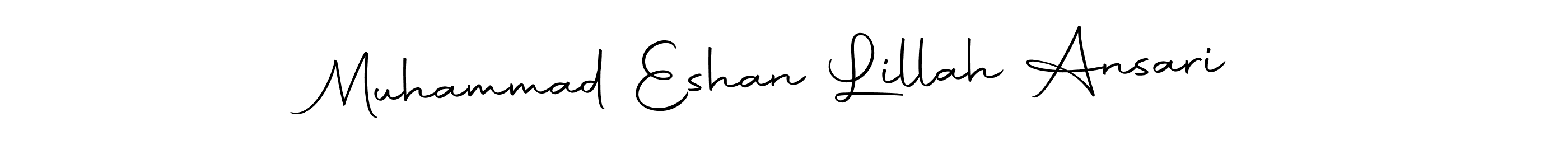 Make a beautiful signature design for name Muhammad Eshan Lillah Ansari. Use this online signature maker to create a handwritten signature for free. Muhammad Eshan Lillah Ansari signature style 10 images and pictures png