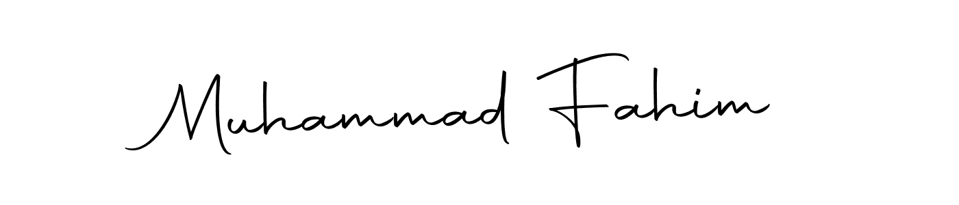 How to make Muhammad Fahim name signature. Use Autography-DOLnW style for creating short signs online. This is the latest handwritten sign. Muhammad Fahim signature style 10 images and pictures png