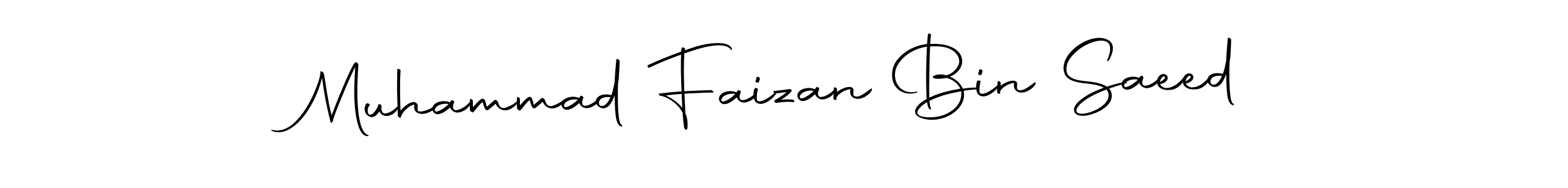 This is the best signature style for the Muhammad Faizan Bin Saeed name. Also you like these signature font (Autography-DOLnW). Mix name signature. Muhammad Faizan Bin Saeed signature style 10 images and pictures png