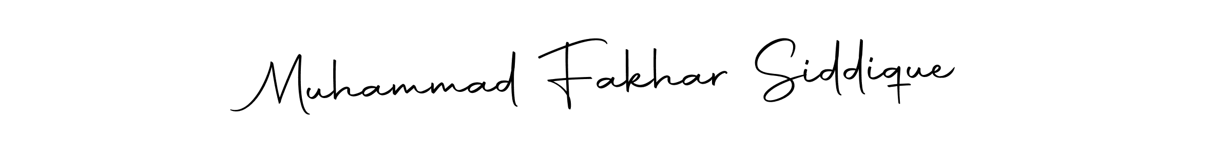 Create a beautiful signature design for name Muhammad Fakhar Siddique. With this signature (Autography-DOLnW) fonts, you can make a handwritten signature for free. Muhammad Fakhar Siddique signature style 10 images and pictures png