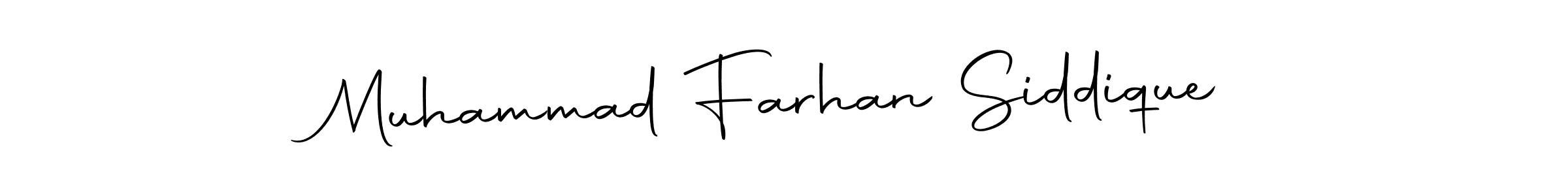 Make a short Muhammad Farhan Siddique signature style. Manage your documents anywhere anytime using Autography-DOLnW. Create and add eSignatures, submit forms, share and send files easily. Muhammad Farhan Siddique signature style 10 images and pictures png