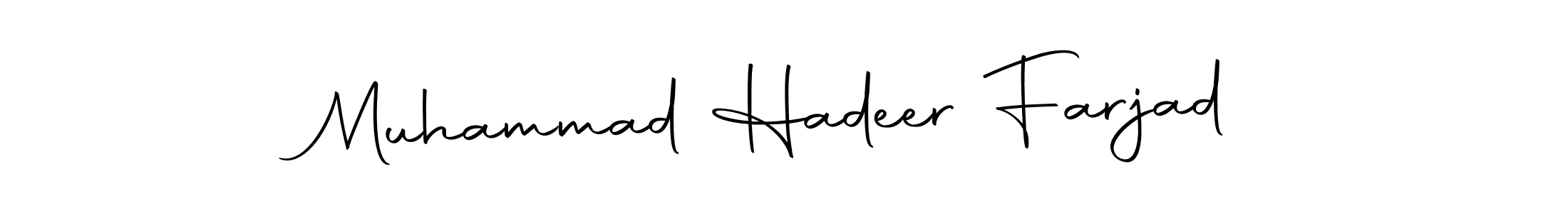 Make a beautiful signature design for name Muhammad Hadeer Farjad. Use this online signature maker to create a handwritten signature for free. Muhammad Hadeer Farjad signature style 10 images and pictures png