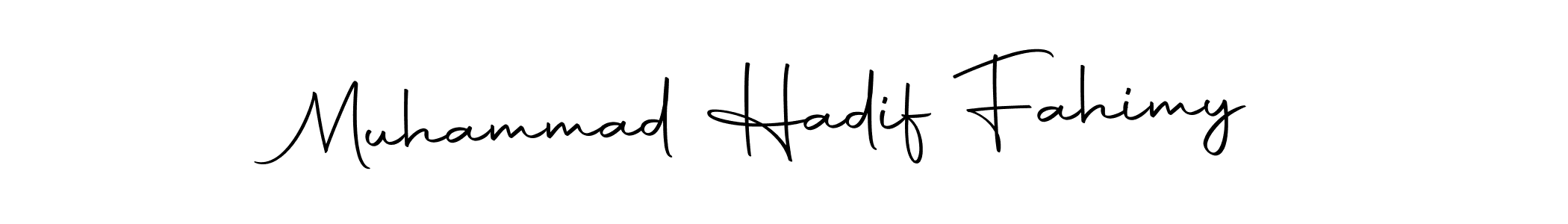 It looks lik you need a new signature style for name Muhammad Hadif Fahimy. Design unique handwritten (Autography-DOLnW) signature with our free signature maker in just a few clicks. Muhammad Hadif Fahimy signature style 10 images and pictures png
