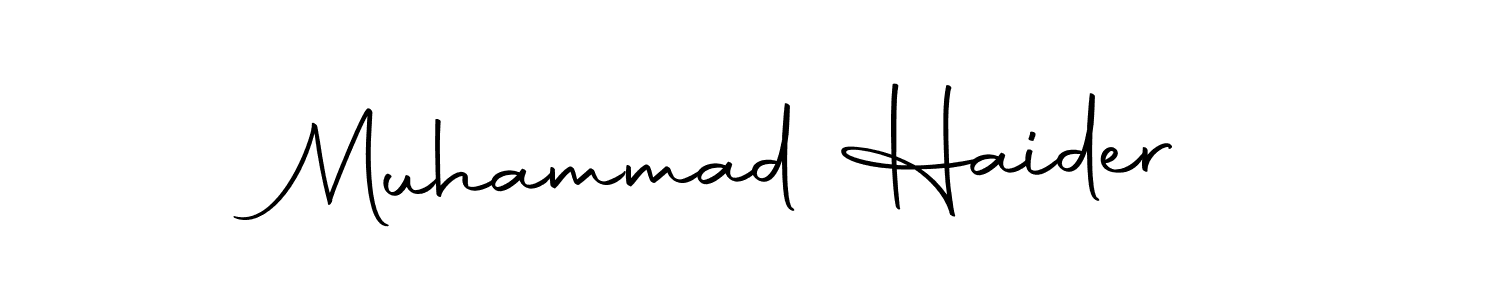 Autography-DOLnW is a professional signature style that is perfect for those who want to add a touch of class to their signature. It is also a great choice for those who want to make their signature more unique. Get Muhammad Haider name to fancy signature for free. Muhammad Haider signature style 10 images and pictures png