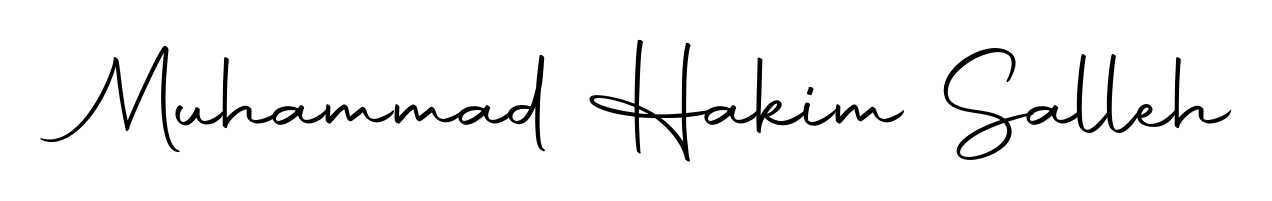 Create your official email sign-off with Muhammad Hakim Salleh name in Autography-DOLnW style. Crisp, clean, and perfectly legible across all screens. Muhammad Hakim Salleh signature style 10 images and pictures png