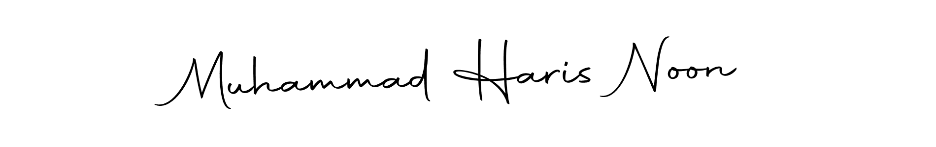 Use a signature maker to create a handwritten signature online. With this signature software, you can design (Autography-DOLnW) your own signature for name Muhammad Haris Noon. Muhammad Haris Noon signature style 10 images and pictures png