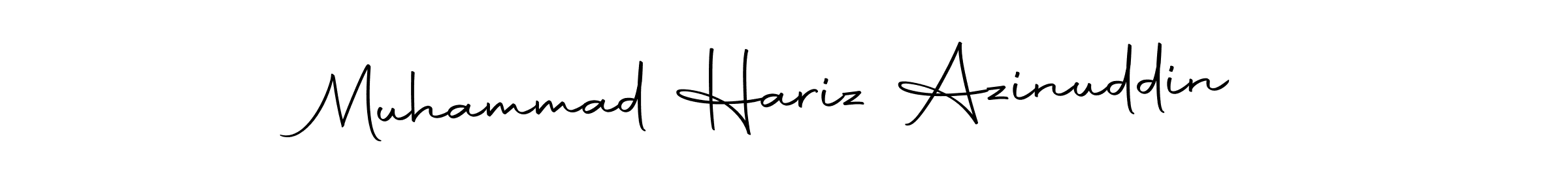 Create a beautiful signature design for name Muhammad Hariz Azinuddin. With this signature (Autography-DOLnW) fonts, you can make a handwritten signature for free. Muhammad Hariz Azinuddin signature style 10 images and pictures png