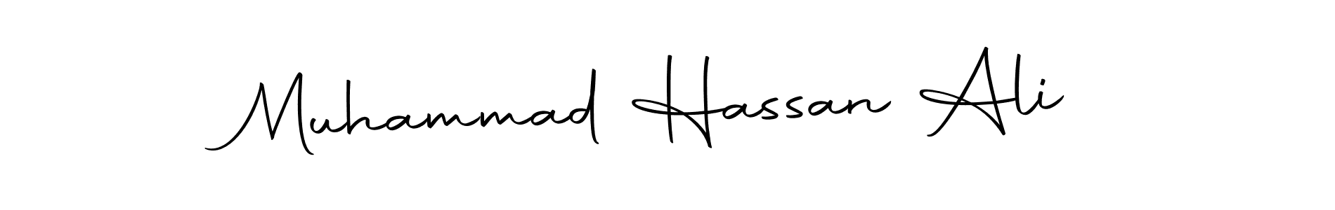 How to make Muhammad Hassan Ali name signature. Use Autography-DOLnW style for creating short signs online. This is the latest handwritten sign. Muhammad Hassan Ali signature style 10 images and pictures png