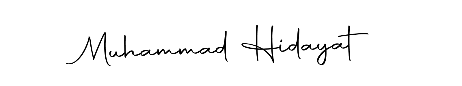 How to make Muhammad Hidayat name signature. Use Autography-DOLnW style for creating short signs online. This is the latest handwritten sign. Muhammad Hidayat signature style 10 images and pictures png