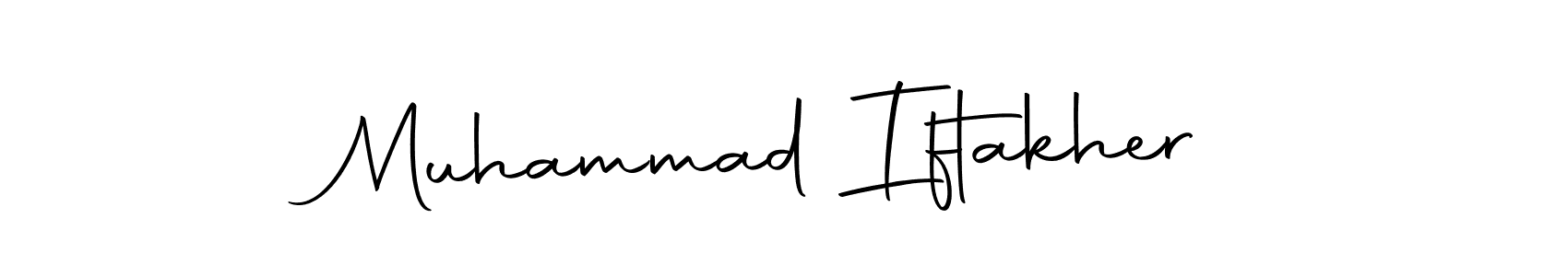 How to make Muhammad Iftakher name signature. Use Autography-DOLnW style for creating short signs online. This is the latest handwritten sign. Muhammad Iftakher signature style 10 images and pictures png