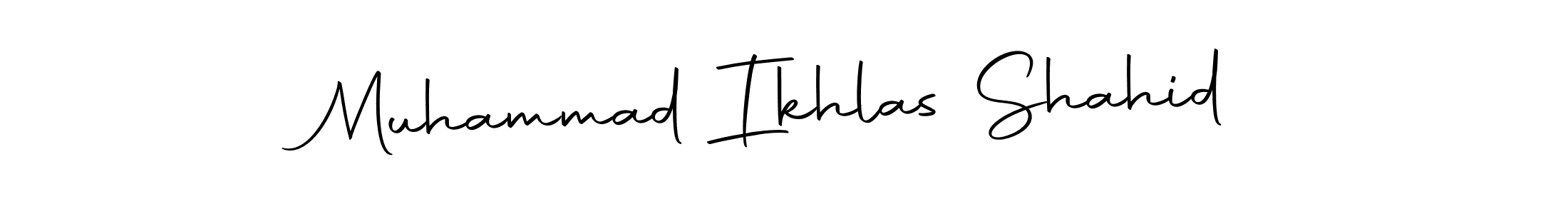 if you are searching for the best signature style for your name Muhammad Ikhlas Shahid. so please give up your signature search. here we have designed multiple signature styles  using Autography-DOLnW. Muhammad Ikhlas Shahid signature style 10 images and pictures png