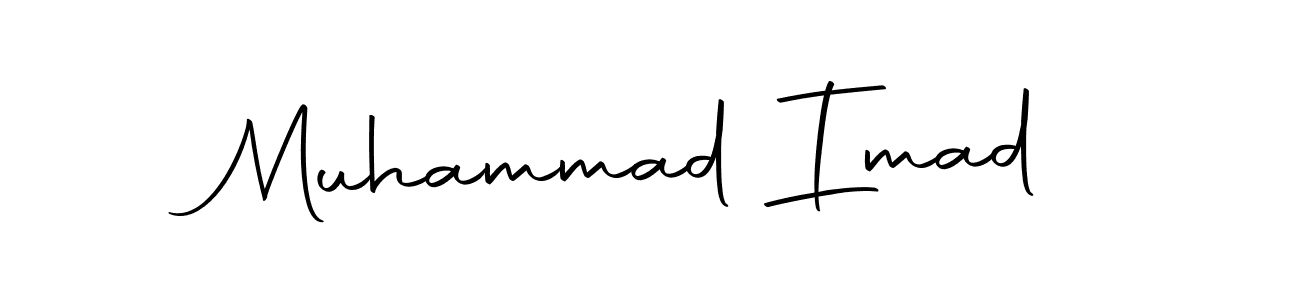 Design your own signature with our free online signature maker. With this signature software, you can create a handwritten (Autography-DOLnW) signature for name Muhammad Imad. Muhammad Imad signature style 10 images and pictures png